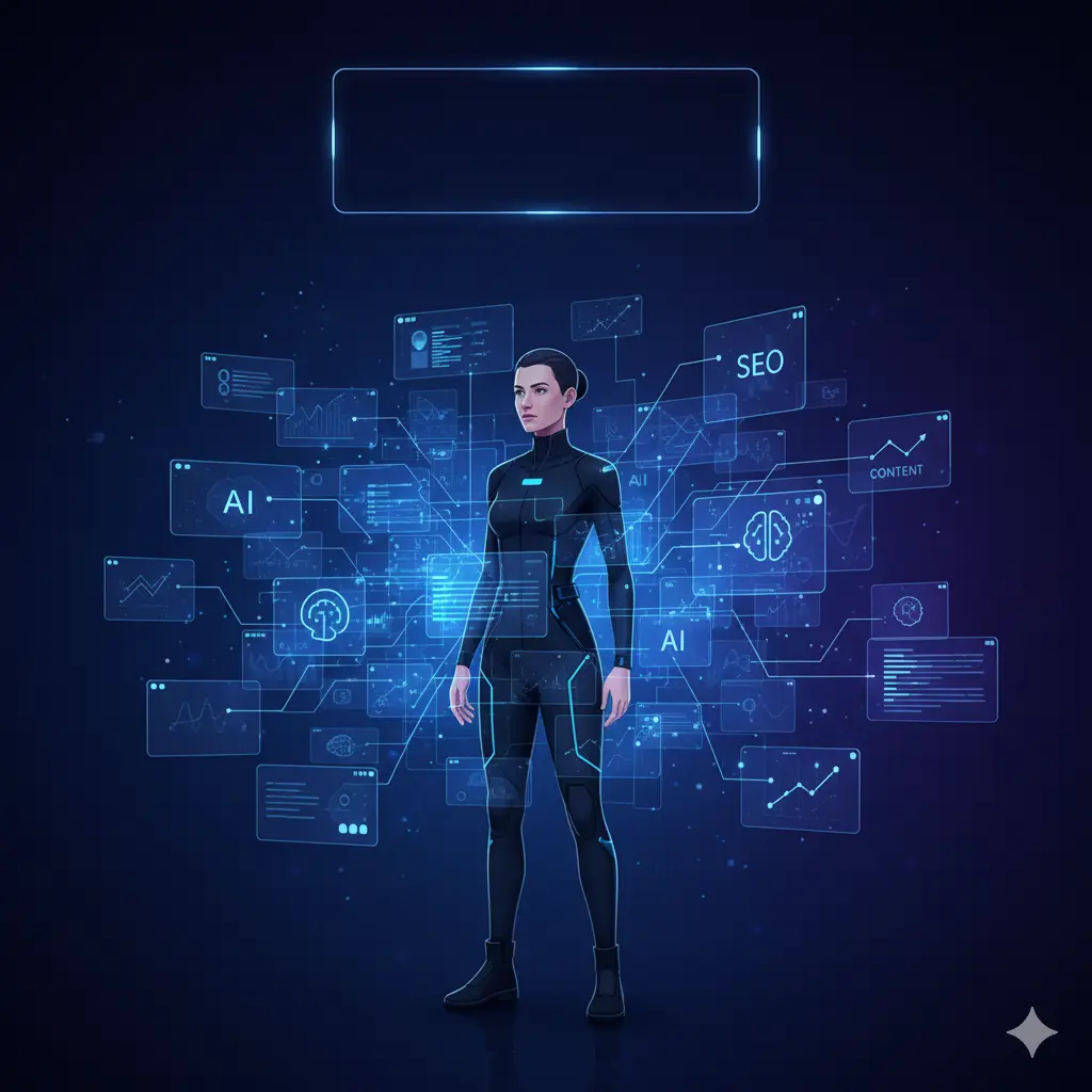 girl standing in the playground of marketing