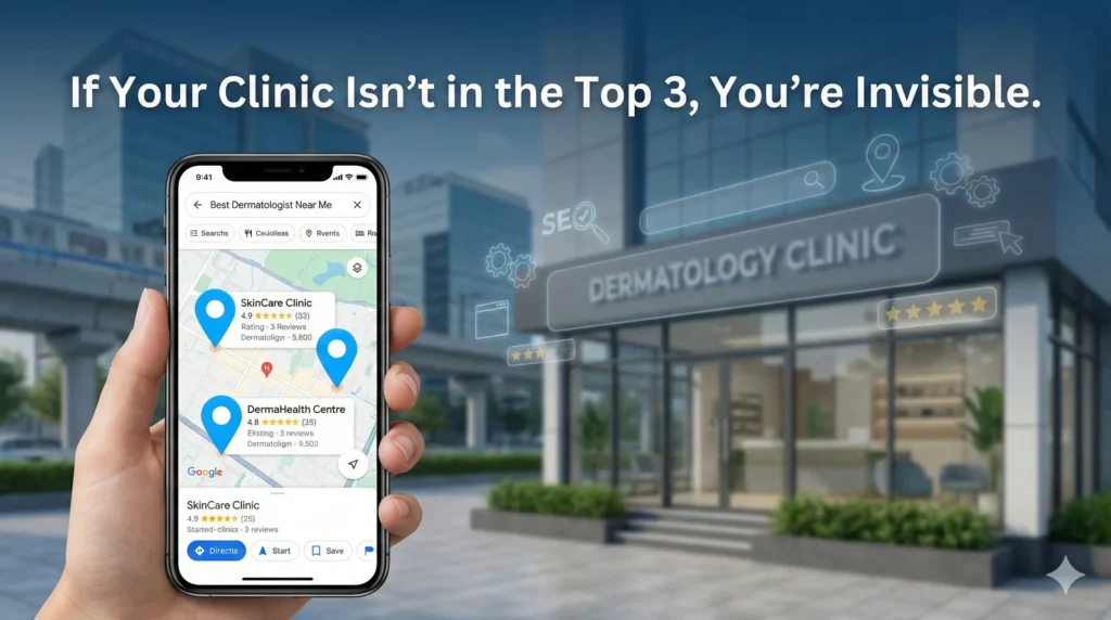 vlog reagarding case studies from 3 different location for skin clinics ranking on google